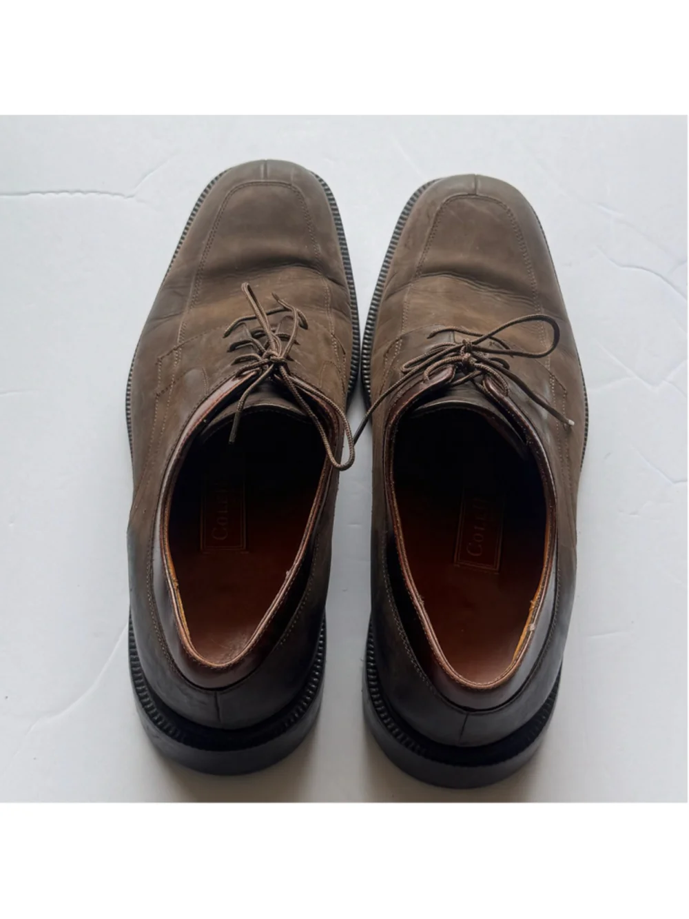 Cole Haan Waterproof Brown Leather Square Toe Derby Dress Shoes Men’s Size 13M